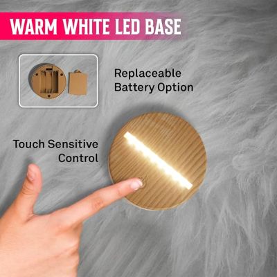 3D Illusion Eid Night Light with Warm White Light Gift for Eid Mubarak & Ramadan Kareem Gift for Muslim Friend